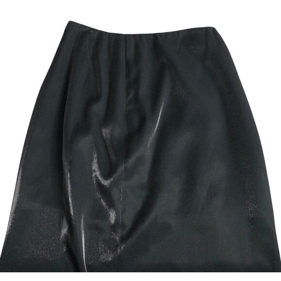 Vintage Harve Benard Skirt Womens 8 Black Shimmer Maxi Chiffon Gothic Witch 90s - Picture 4 of 16